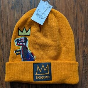 Men's MAD Engine Basquiat Dinosaur Beanie -  Orange
